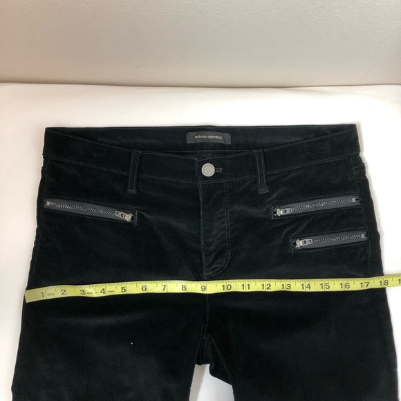 Banana Republic Zipper Pockets Skinny Ankle Corduroy Pants Black Women's 29 - Picture 12 of 15